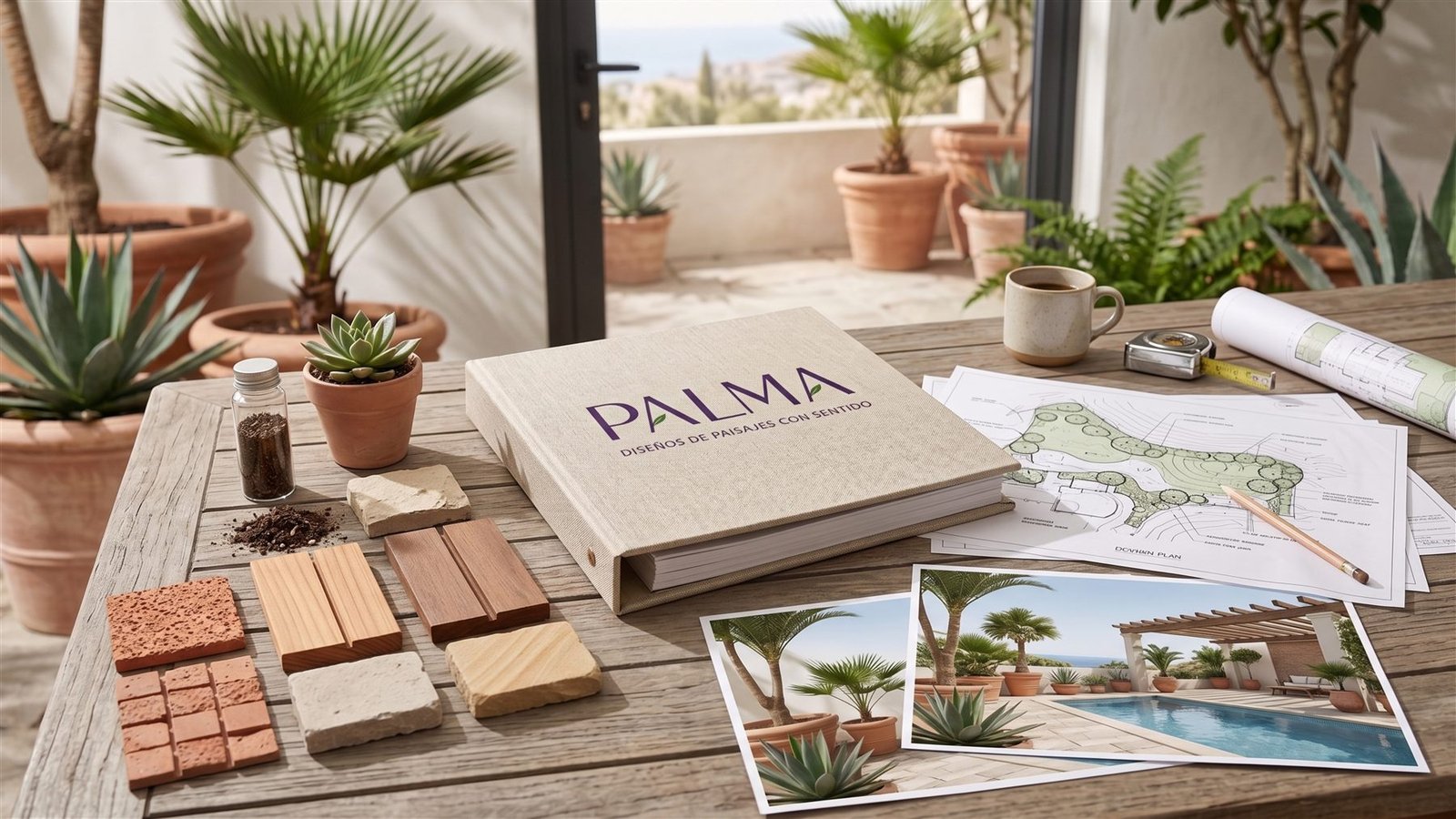 Palma — aplicación de identidad en piezas editoriales